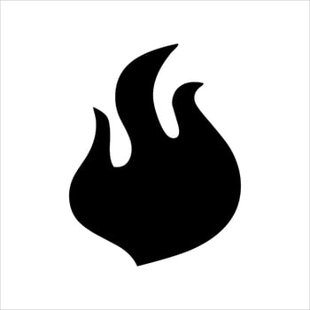fire set logo. vector set of fire silhouettes with various shapes of burning coals. fire vector pack