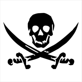 human skeleton skull logo, skull silhouette isolated on white background. skull vector, horrible human skull head silhouette clip art vector
