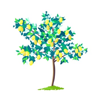Lemon tree abstract illustration vector