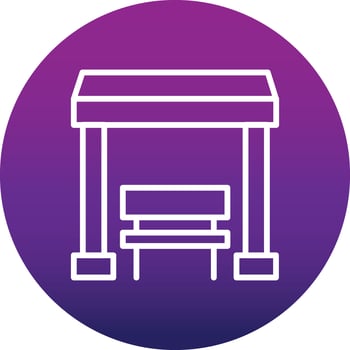 Bus Station Vector Icon