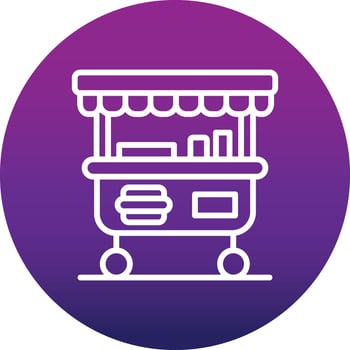 Food Cart Vector Icon