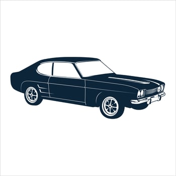 Classic car silhouette vector