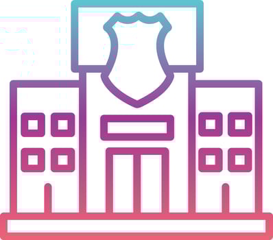 Police Station Vector Icon