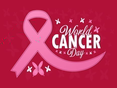 World cancer day vector logo event concept colorful ribbon with vector illustration design