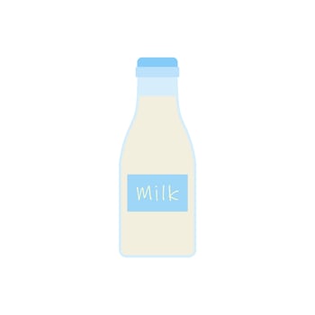 a bottle fresh milk flat design vector illustration.