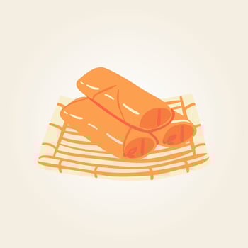 Food plate traditional dish vector design