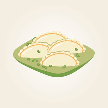 Food plate traditional dish vector design
