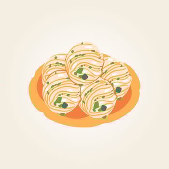 Food plate traditional dish vector design