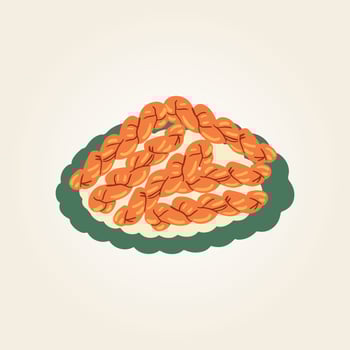 Food plate traditional dish vector design