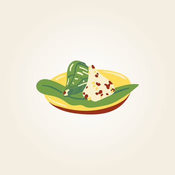 Food plate traditional dish vector design