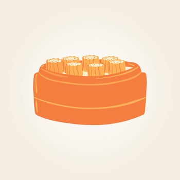 Food plate traditional dish vector design
