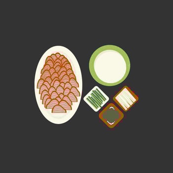 Food plate traditional dish vector design