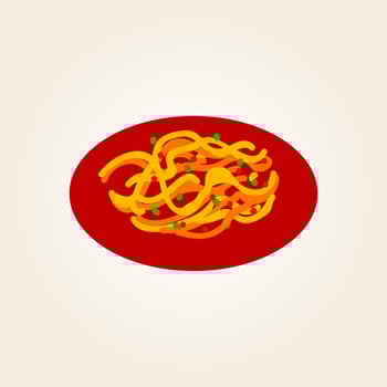 Food plate traditional dish vector design