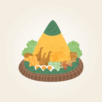 Food plate traditional dish vector design