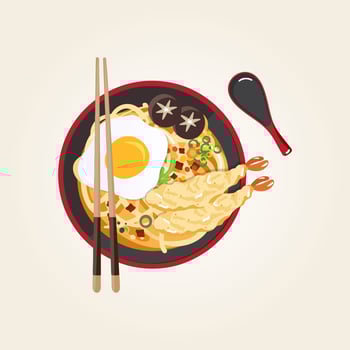 Food plate traditional dish vector design