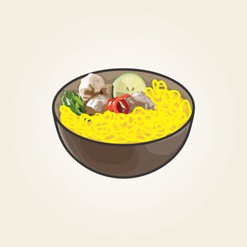 Food plate traditional dish vector design