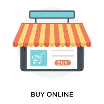 Trendy Buy Online vector