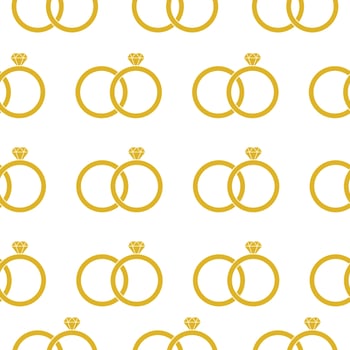 Diamond Wedding Ring, Wedding Invitation, Engagement Ring Seamless Background Pattern vector