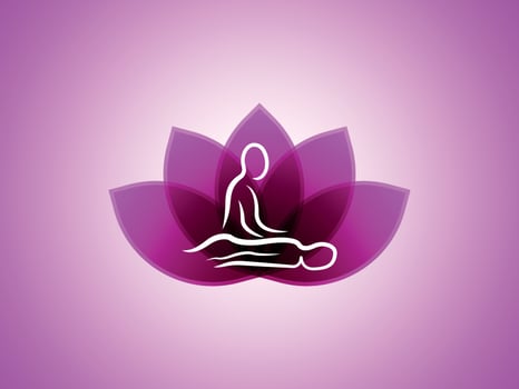 Body Massage Spa Logo Vector Body Relaxing Massage Therapy Logo Pink Color Gradient