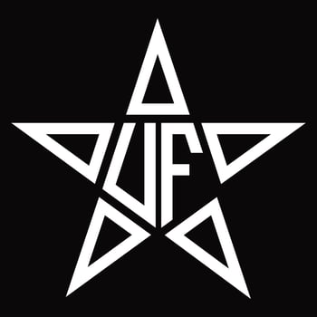 UF Logo monogram with star shape design template vector
