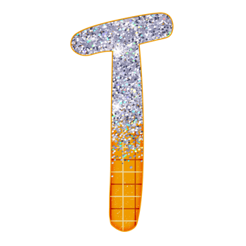Half Silver Glitter Alphabet png