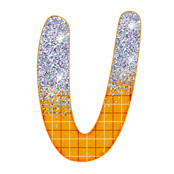 Half Silver Glitter Alphabet png