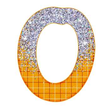 Half Silver Glitter Alphabet png
