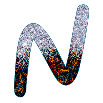 Half Silver Glitter Alphabet png