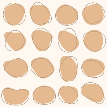 Abstract shape symbol in earth color tone vector