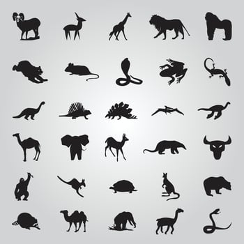 wildlife animal silhouette free download vector