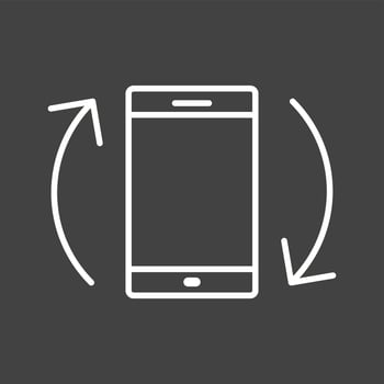Unique Auto Rotation Vector Line Icon