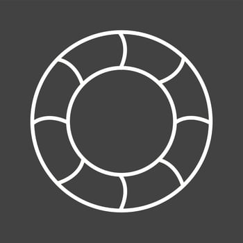 Unique Swimming Tire Vector Line Icon