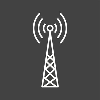 Unique Telecom Tower Vector Line Icon