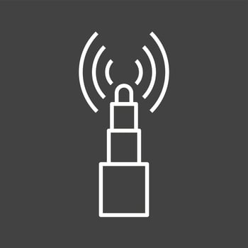 Unique I Beacon Vector Line Icon