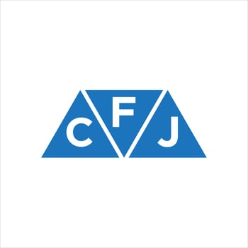FCJ triangle shape logo design on white background. FCJ creative initials letter logo concept. vector