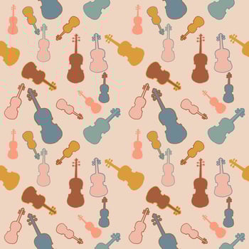 Violin seamless pattern background for template vector