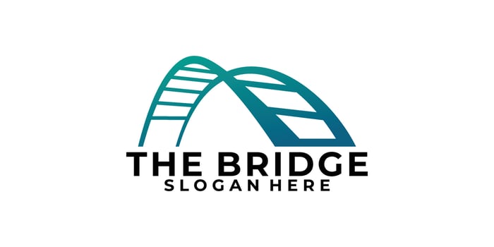 bridge logo icon vector isolated