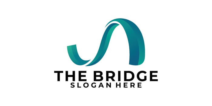 bridge logo icon vector isolated