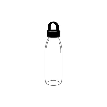 0.5 liter round bottle with screw cap and holder vector