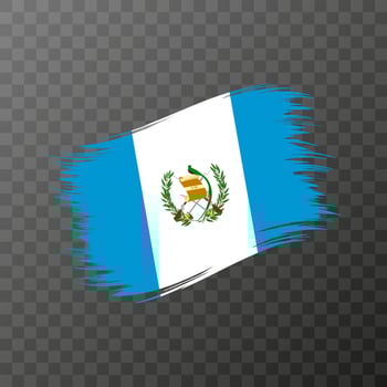 Guatemala national flag. Grunge brush stroke. Vector illustration on transparent background.