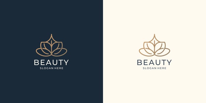 slim beauty logo template. creative abstract line art style design flower rose inspiration. vector