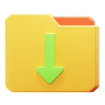 3D Render Download Folder Icon png