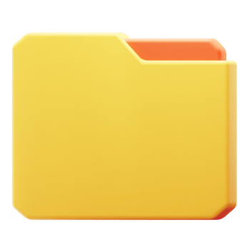 3D Render Document Folder Icon png