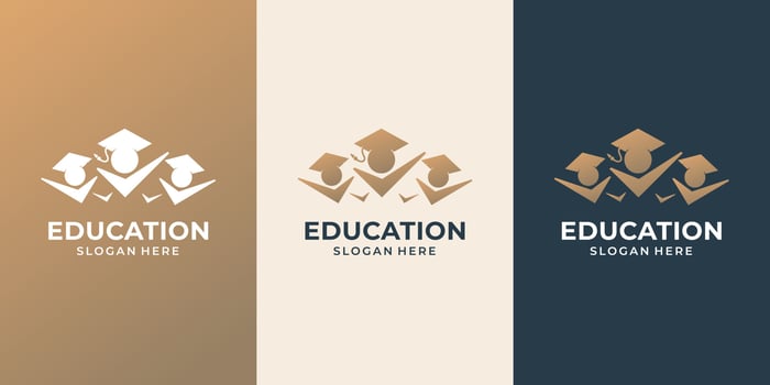 Success student consulting logos set collection gold color inspiration design. vector