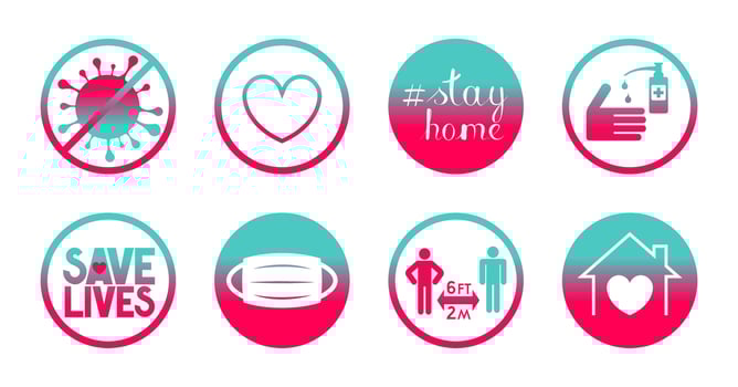 Set of Coronavirus Epidemic Related Icons vector