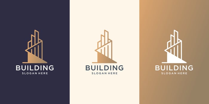 creative Building logo template. design city building abstract for logo design inspiration. vector