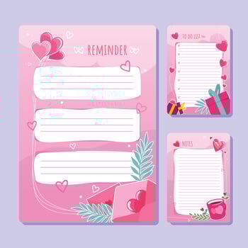 Valentine Love Journal vector