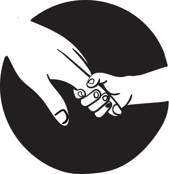 illustration of parents' attention to children vector