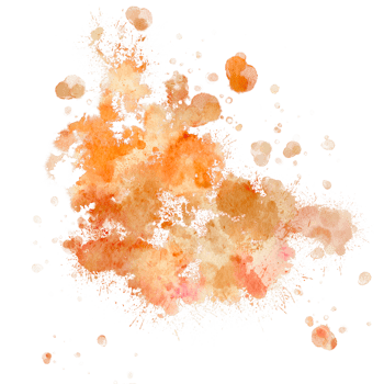 watercolor splatter orange png