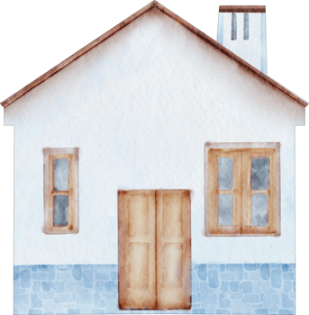 watercolor house building png